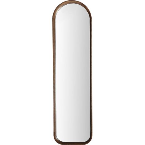 Miroir vertical contemporain en bois brun - brun (1/4)