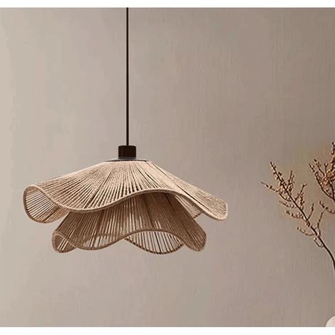 Suspension LED minimaliste, luminaire suspendu rétro en corde, culot E27, éclairage de bureau, luminaire domestique, idéale pour les couloirs et la salle à manger, créatrice d'ambiance