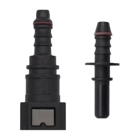 2 Pcs Connecteur de Tuyau Carburant Voiture, Voiture Conduite Libération Rapide Mâle Connecteur, 55,5mmx23,5mm, Noir, 7,89-ID8 - (1/5)