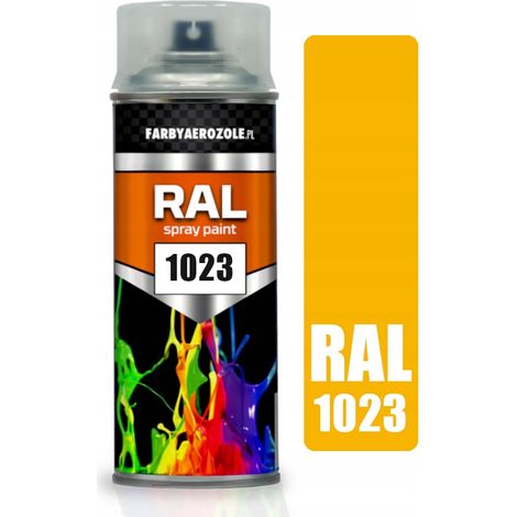 Vernice spray acrilica RAL 1023 Giallo Traffico Lucida 400 ml (1/2)