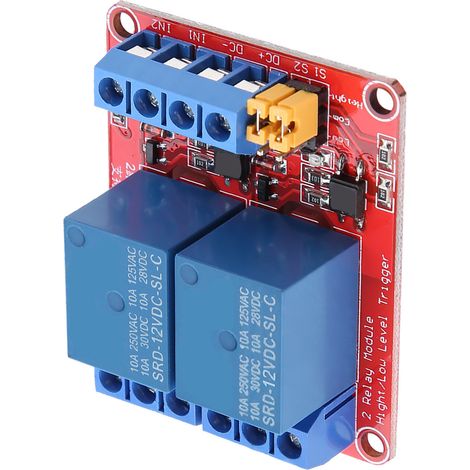 Module relais 2 canaux avec isolation par optocoupleur, déclenchement haut et bas (12 V) (1/5)