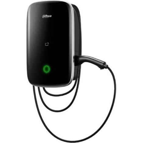Dahua – Borne de recharge WiFi 7 kW – Câble Type 2 de 5 m – Monophasé 230 V, courant réglable 6-32 A – Protection IP66, résistance IK10, montage mural