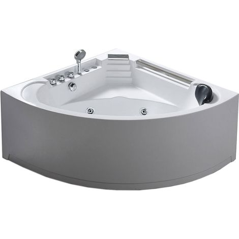 Bain à remous blanc pour 1 personne 135 X 135 cm 12 jets – Sage (1/5)