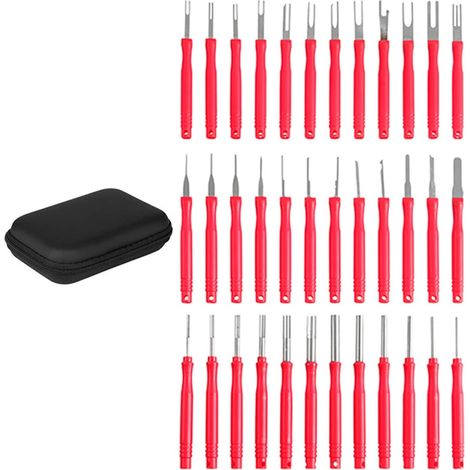 Outils de retrait de broches, kit d'éjecteurs de bornes pour voiture, outil d'extraction de broches pour déverrouillage de fils électriques (1/4)