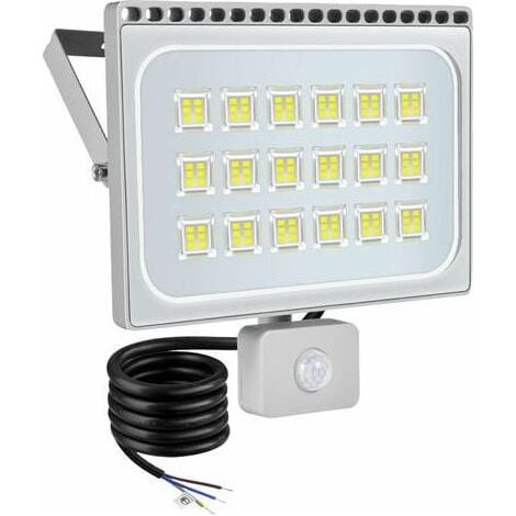 royaluxe - 100W Projecteur LED Exterieur détecteur de Mouvement Etanche IP65 8000LM Lampe de sécurité 6500K Blanc Froide Spot LED Exterieur Détecteur Cour,pour Jardin, Garages,Terrasse (1/5)