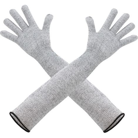 Gants Anti-Coupures Gants Anti-Coupures Professionnels Haute Protection,Gants de Travail de Sécurité pour Cuisine Gant Protection,Gants Niveau 5,55cm (1/5)