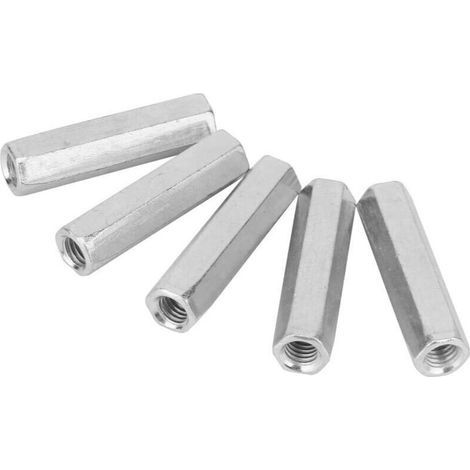 5 pièces M8 50 longue tige écrou hexagonal manchon hexagonal écrou entretoise attaches filetées (1/4)
