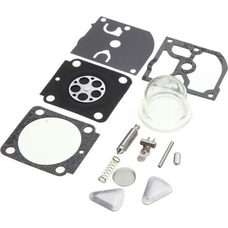 Kit de réparation de carburateur pour débroussailleuse ZAMA RB-100 STIHL HS45 FS55 FS38 BG45 : membrane, joint et poire d'amorçage.-AquaForge