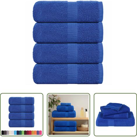 vidaXL Baumwolltuch -  Gästetücher FROGN 4 Stk. Blau 30x50 cm 360 g/m² (1/5)