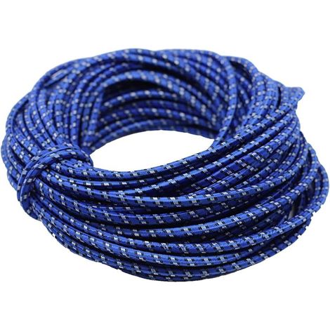 82 ft 8mm Diameter Extension Rope, Trailer Tarpaulin Rubber Rope, Tension Elastic, Tension Straps, Elastic Strap for Carrying Load (Blue)