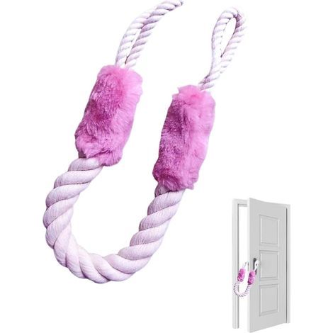 stuk Türstopper aus Katoen, europäische Anti-Crash-Seilgriffe, Türkordeln, Anti-Klemm-Türkordeln, Seil-Türstopper, europäisches Seilset, Antikollisionsseil-Türen (Rosa) (1/5)