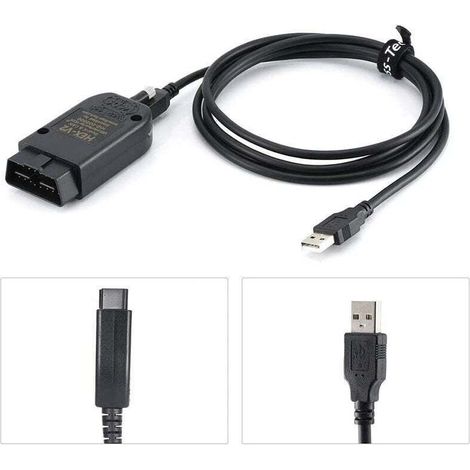 Câble de diagnostic OBD2 HEX V2 VCDS VAG COM 25.3 pour VW/AUDI/Skoda/Seat – USB, compatible lecteur automatique