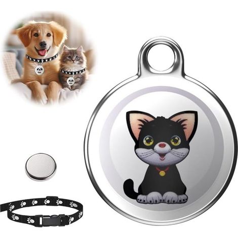 Mini Traceur GPS Chat Chien, IP65 étanche GPS Chat, GPS Chien, Collier GPS pour Chien et Chat, Mini Tracker GPS