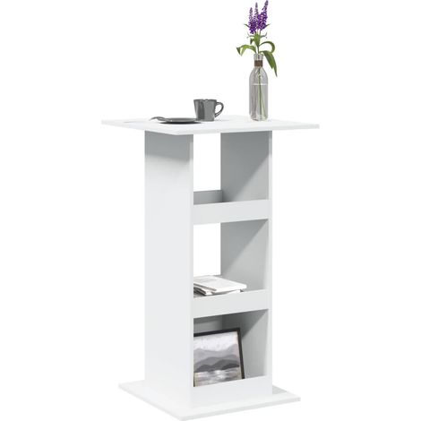 Mesa bar con almacenaje madera ingeniería blanca 60x60x102 cm vidaXL (1/5)