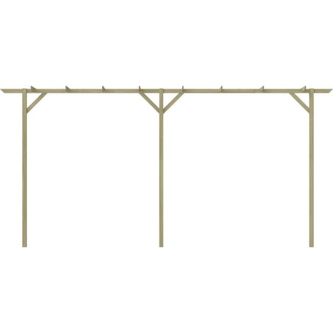 Pergola de jardin en bois de pin imprégné – Dimensions 400 x 40 x 205 cm – Résistante à la pourriture – Assemblage facile – Inlife (1/4)