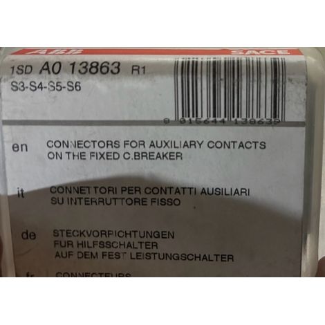 ABB 1SDA013863R0001 VERBINDER KONTAKT AUX. S3-S4-S5 F