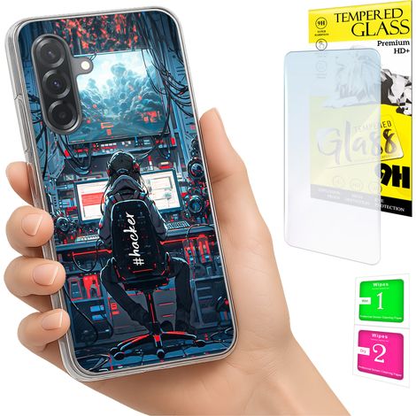 Custodia per Samsung Galaxy A36 / A56, cover fotografica, cover posteriore + vetro 9H (1/5)