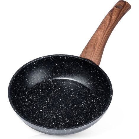 Bratpfanne aus schwarzem und holzfarbenem Granit, 16 cm (1/5)