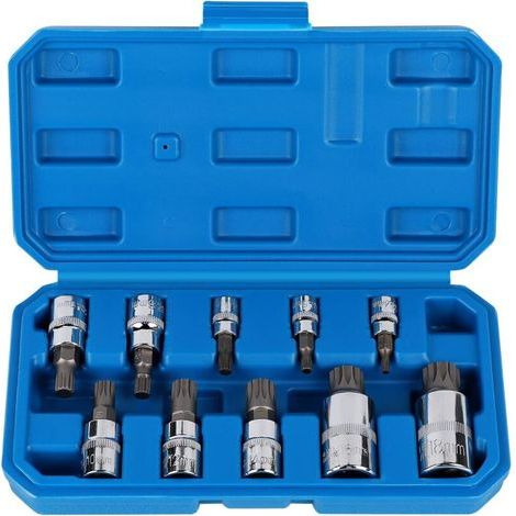 Douille Torx Male 1/2'', 1/4'', 3/8'', Embout Torx 12 Pans M4 M5 M6 M8 M10 M12 M14 M16 M18, Douille Allen avec Boîte (1/4)