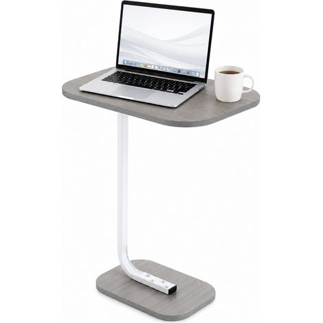 Tavolino a C per divano e PC con piano in legno MDF e struttura in metallo verniciato - Misura 39x28x55 cm - Portata 5 Kg (1/5)