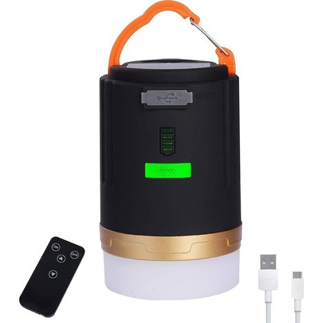 Campinglaterne, LED-Campinglaterne, wiederaufladbare Zeltleuchte mit 4800 mAh Akku, wasserabweisend, Magnetfuß, 3 Leuchtmodi für Camping, Arbeit, Jagd und Angeln (1/5)
