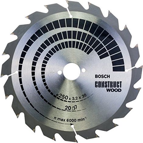 Bosch Professional 2 608 641 774 - Lama sega circolare Construct Wood - 250 x 30 x 3,2 mm, 20 (confezione 1) (1/3)