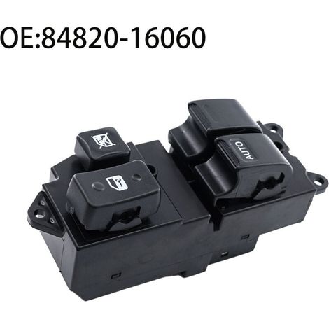 Interrupteur à bouton-poussoir de vitre électrique 84820-16060, compatible avec les Toyota Tacoma 1995-2001, commande la montée et la descente des vitres électriques, facile à utiliser et améliore l'e