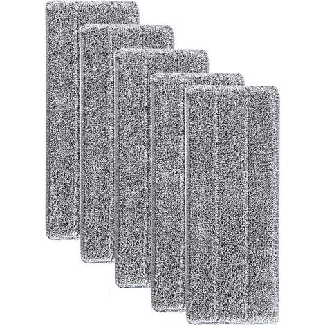Mopp-Ersatzpads, super saugfähige Moppkopf-Nachfüllungen, waschbares Mikrofaser-Reinigungsbesenspray, 33  12 cm (5 Stück)
