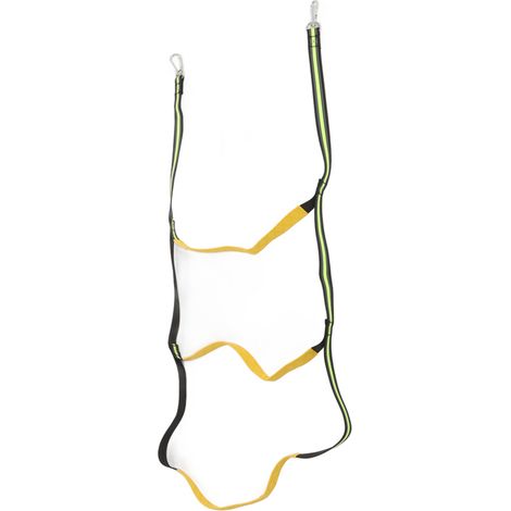 Escalera de cuerda para botes inflables, kayaks, lanchas motoras y canoas, verde fluorescente, 3 peldaños (1/5)