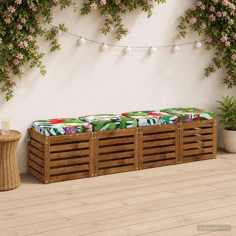 vidaXL Cuscini per sedile a 4 pezzi SOEST 4 pcs 100% Poliestere