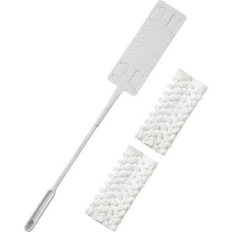 Brosse De Nettoyage pour Interstices,Nettoyeur d'Interstices Ménager avec 2 Chiffons en Microfibre Fournitures de Balayage Ménagères pour Plinthes,Cuisinières,Canapés et Zones Difficiles (1/5)