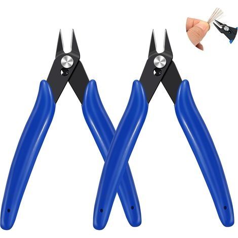 Petite Pince Coupante de Côté Mini Pinces Coupantes Diagonale Pinces Coupante Precision pour 0.5mm Fil Fin et Électronique Bijoux Réparation 2PCS (1/5)