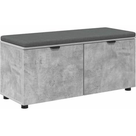 Maison Exclusive - Flurbank mit Kissen mit Regal Betongrau 100 x