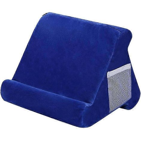 Weiche Multi-Winkel-Schoßauflage für iPads, E-Reader, Smartphones, Bücher, Zeitschriften (Schwarz, Rot, Blau, Grau)-Blue (1/5)