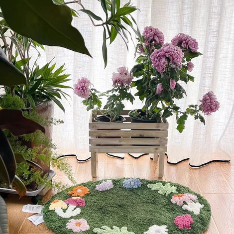 étagère à fleurs en bois massif sur pied à un niveau pour plantes grasses et végétaux étagère de rangement en bois pour pots décoration pour balcon et intérieur dimensions 38 cm x 23 cm x 30 cm poids  (1/5)