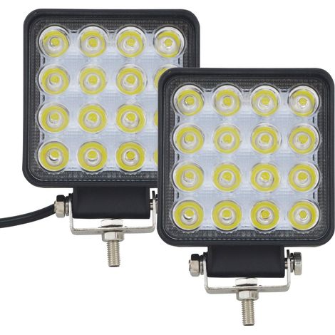 2pcs 4 pouces 48W Spot Light Work Light Bar LED, Wide Beam Work Light pour Off Road Truck SUV et 4x4 Fog Light (1/5)