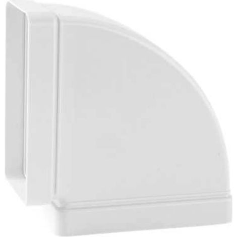 Gomito rettangolare orizzontale a 90° Uscita gas in PVC bianco 110103 Rif. 0535