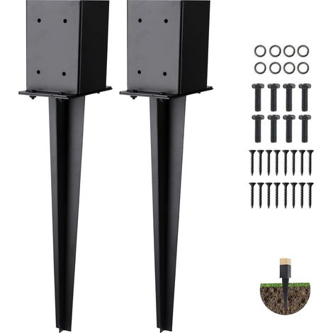 2 Pièces Ancres pour Poteau 4x4 Pouces, Piquet 22" (1/5)