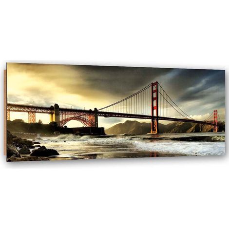 Quadro deco panel, Vista sul ponte di Brooklyn - 150x50 (1/5)