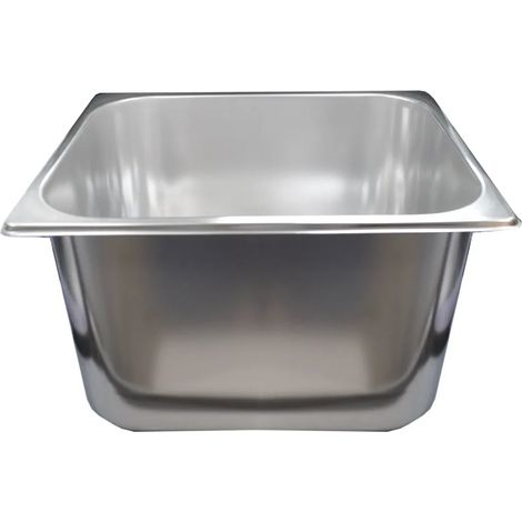 Évier Gastronorm en Acier Inoxydable Robuste, Dimensions 33x30x20 cm, Idéal pour Cuisine Professionnelle et Usage Domestique, Facile à Installer et Résistant aux Chocs