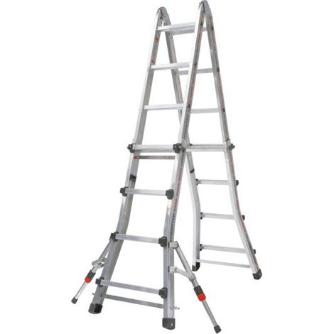 Echelle multiposition télescopique 4x6 échelons - 4,25 à 7,24 M PROSTEP (1/5)