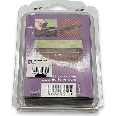 Lot de 20 - NORTENE - Clips de fixation pour brise-vue et filet d'occultation - FIXATEX - Marron - Plastique - Ref 2011895 - Traité anti-UV - Fabrication française - Voir photos pour détails (1/3)