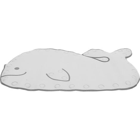 Tapis de bain antidérapant décoratif en forme de baleine, 1 pièce, en plastique (1/5)