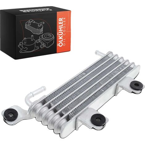 Enfriador de aceite, material de aluminio, dimensiones 14,0 x 10,0 x 5,0 cm, compatible con SUV compactos de 2004, rendimiento de refrigeración eficiente, tipo de instalación de reemplazo directo. (1/5)