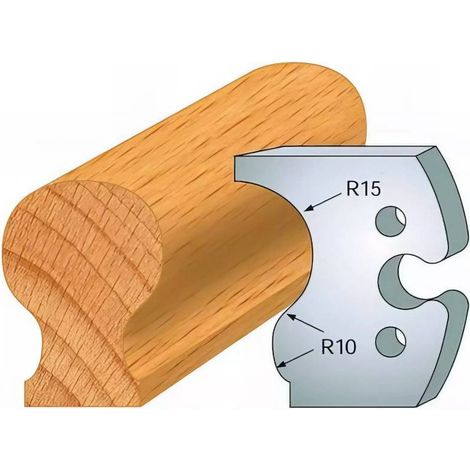 Jeu de 2 Fers Profilés Acier HT 50 x 5,5 mm - N°229 Main courante moulurée - Outil de menuiserie - Diamwood (1/2)