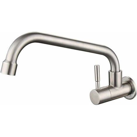 XU Moderne Wandküchenarmatur mit Schwenkauslauf, Edelstahl, Premiumqualität, langlebig und zuverlässig, ausgewählte Materialien, erfüllt höchste Standards - Crezuo