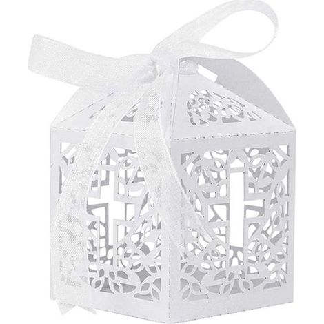 50 pièces bonbonnière blanc motif de la couronne - Aueq - noël cadeau de mariage motif en creux mariage bonbonnière de mariage