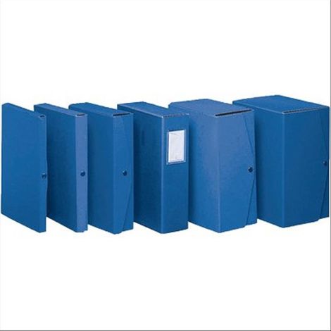 King Mec Projektbox, Rücken 10 cm, blau, A4, 5 Stück