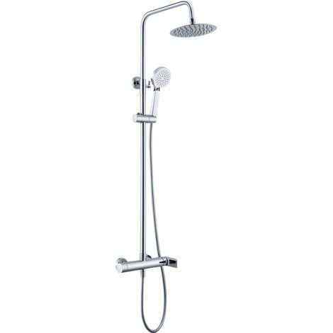 Columna de ducha con un diseño moderno y extensible de acabado cromado Nassau de Imex (1/5)