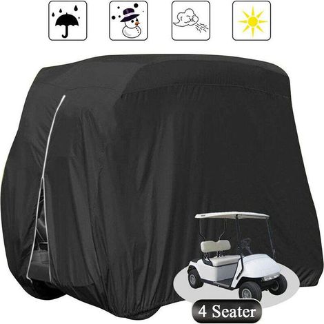 Housse de chariot de golf étanche pour 4 passagers adaptée à la voiture de club EZ GO Yamaha avec tissu Oxford durable anti-poussière 210D, 275122168cm (1/5)